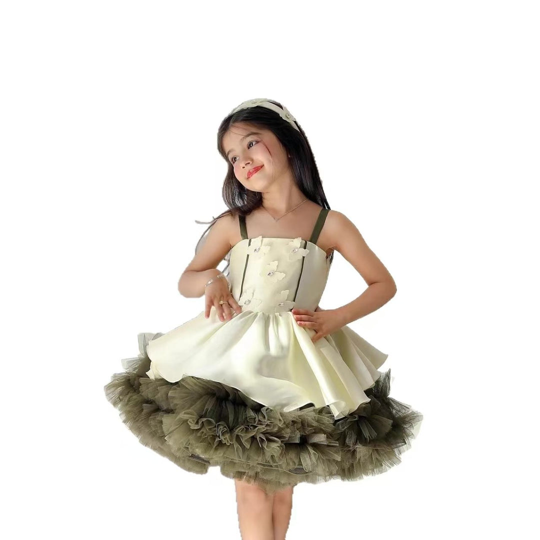 Charming Princess Flower Girl Dress for Girls Birthday Party D169