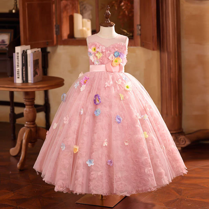 Lovely Princess Flower Girl Birthday Pageant Gown D203