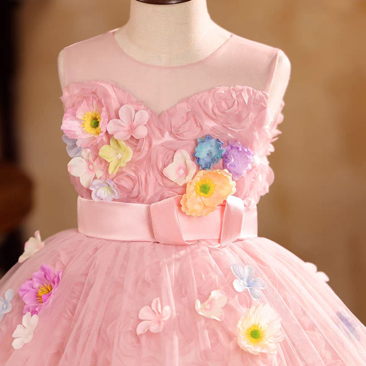 Lovely Princess Flower Girl Birthday Pageant Gown D203