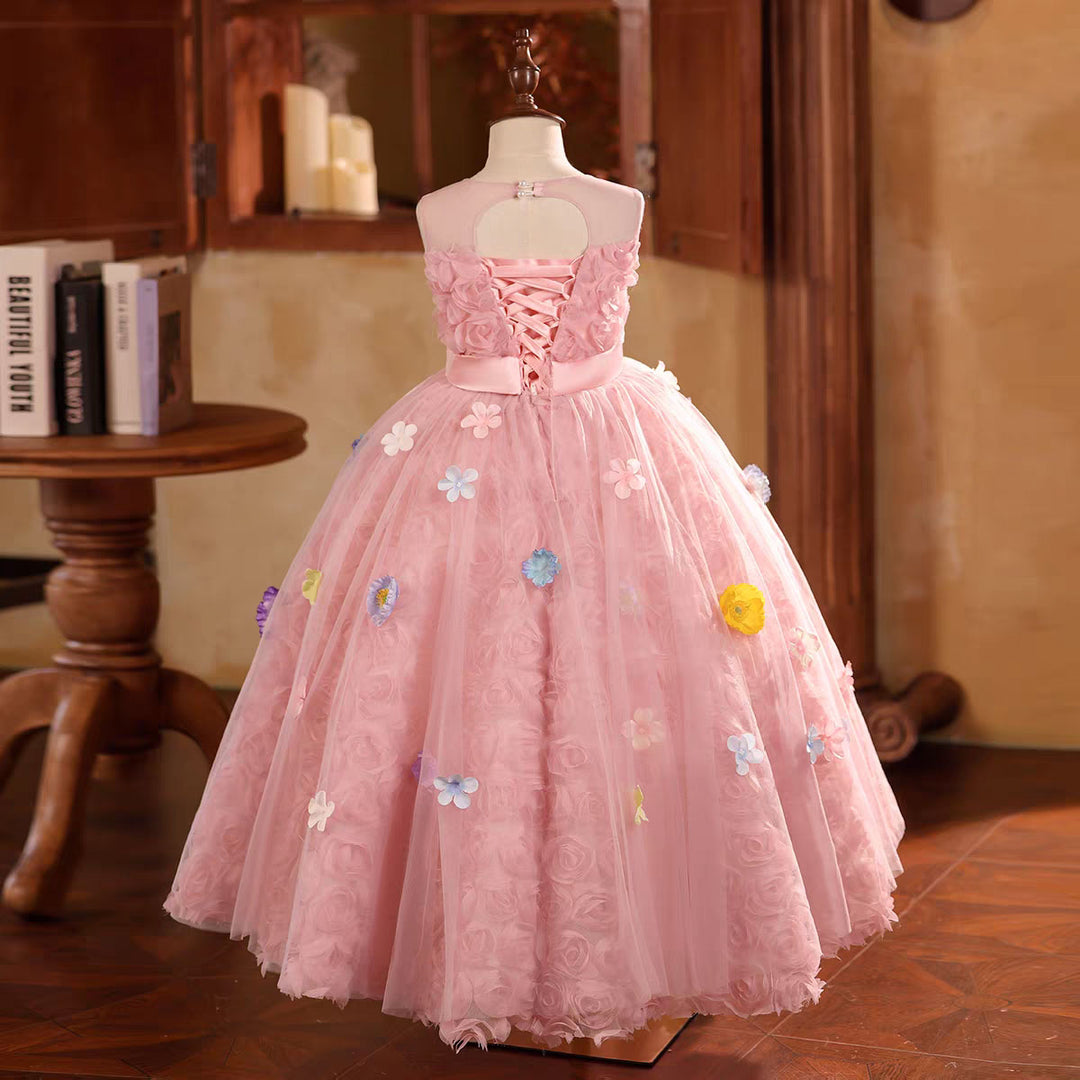 Lovely Princess Flower Girl Birthday Pageant Gown D203