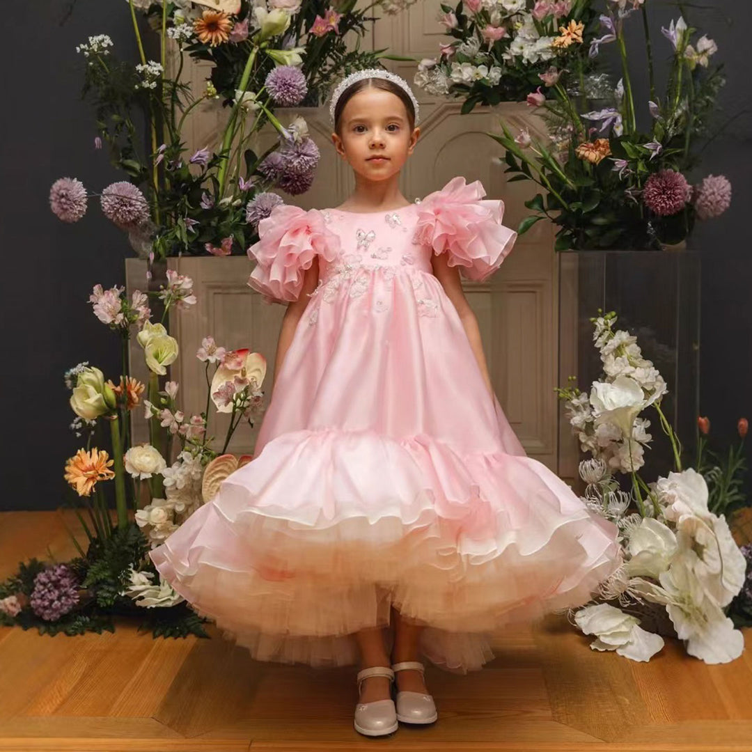 Fairy Princess Flower Girl Birthday Party Evening Dress J193 Pink / Child-3 Fairy Princess Flower Girl Birthday Party Evening Dress J193 Pink / Child-3