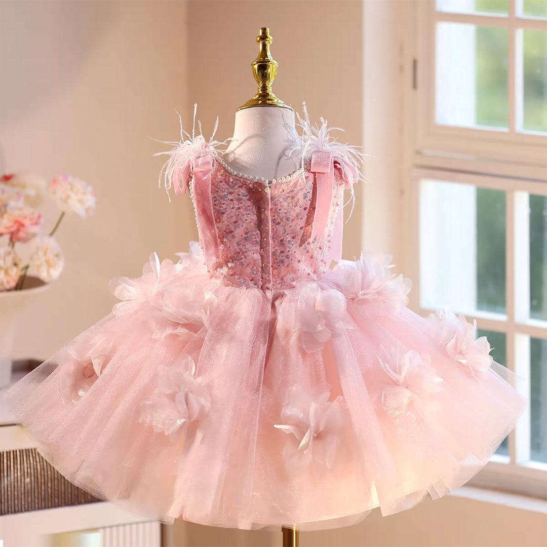 feather dress birthday Kylie Jenner Hot Pink Allover Feathers Short 22nd Birthday Dress