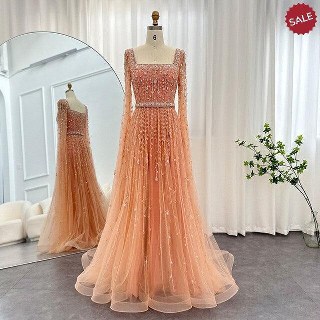 Pink Dubai Evening Dresses for Wedding Party SS494