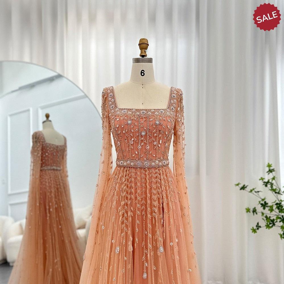Pink Dubai Evening Dresses for Wedding Party SS494
