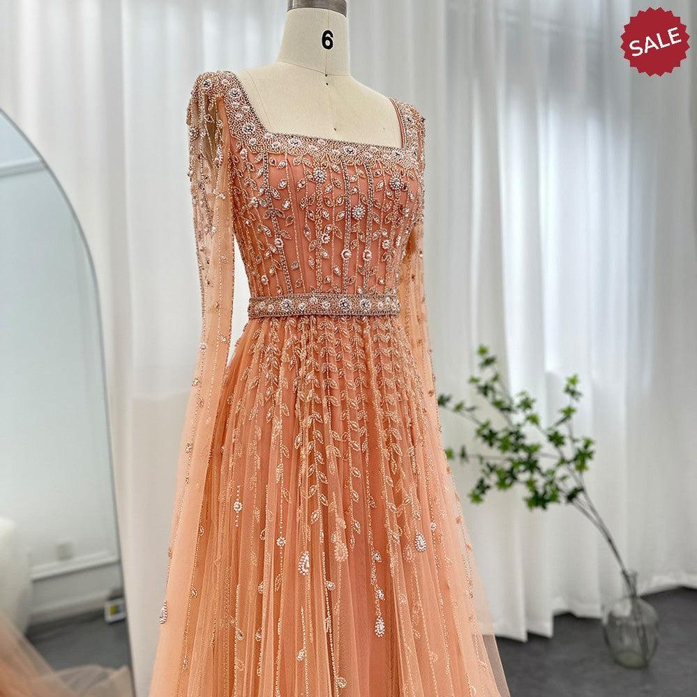 Pink Dubai Evening Dresses for Wedding Party SS494