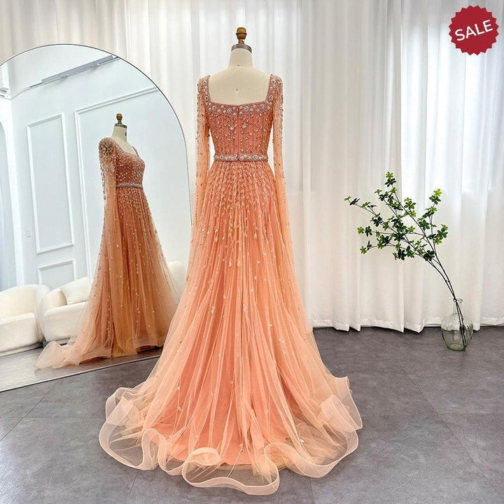 Pink Dubai Evening Dresses for Wedding Party SS494