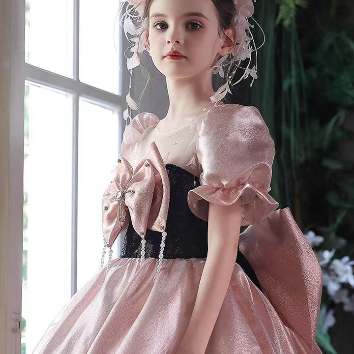 Luxury Princess Style Flower Girl Gown for Birthday Party J224
