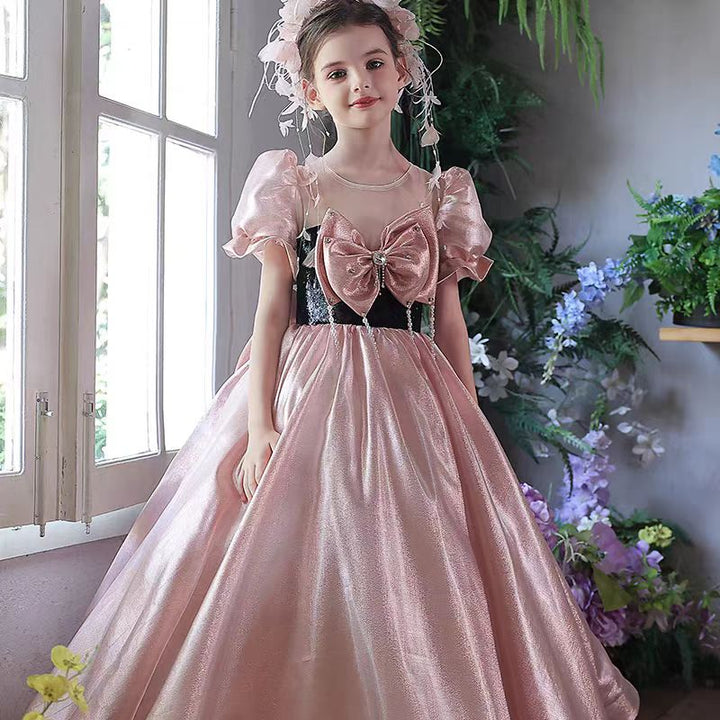 Luxury Princess Style Flower Girl Gown for Birthday Party J224