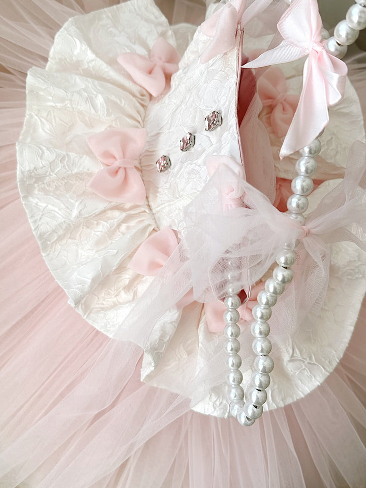 Pink Flower Girl Dress for Toddler Birthday Wedding Party D114