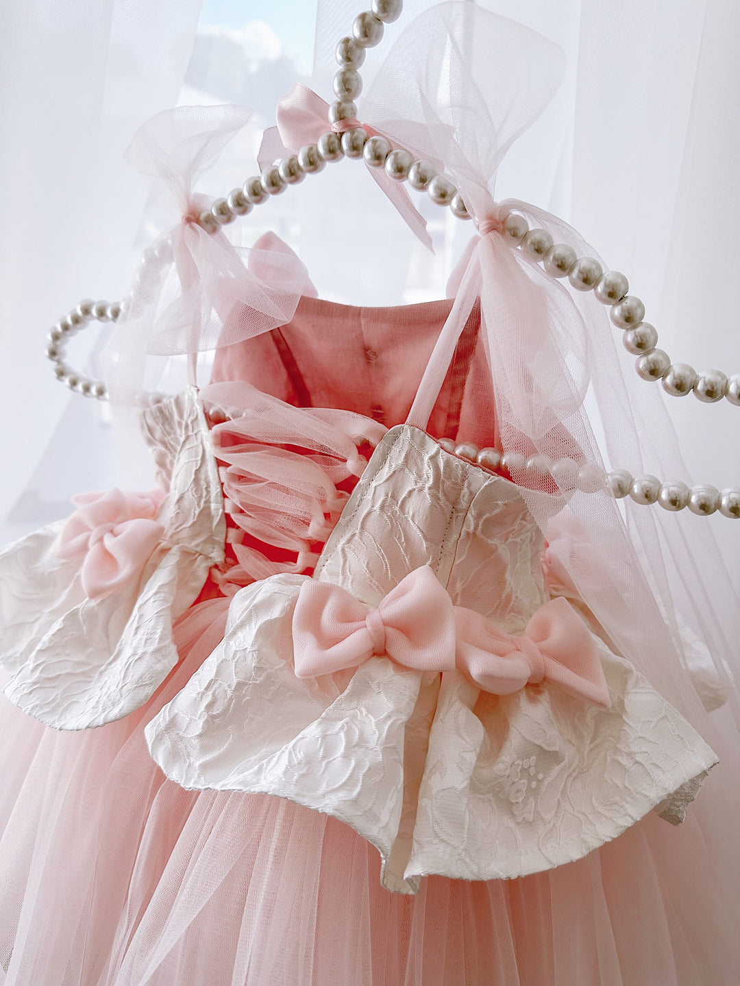 Pink Flower Girl Dress for Toddler Birthday Wedding Party D114