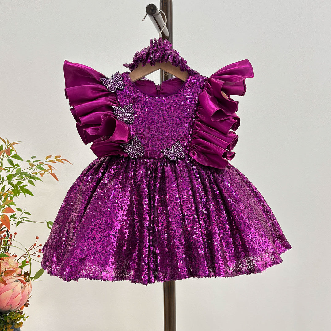 Luxury Sparkling Princess Girl Dress for Birthday Party and Pageant J596