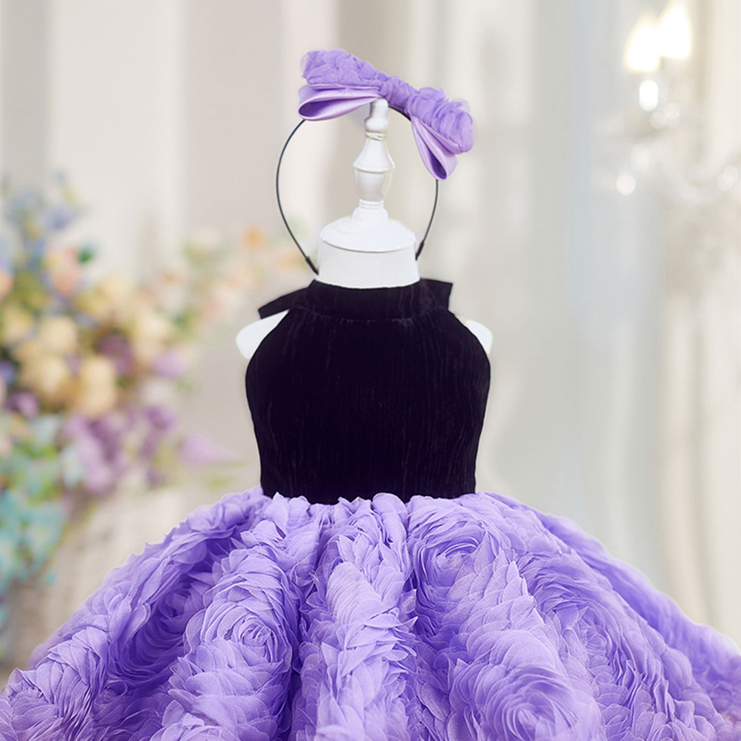 Elegant Pink Knee Length Flower Girl Dress for Birthday J847