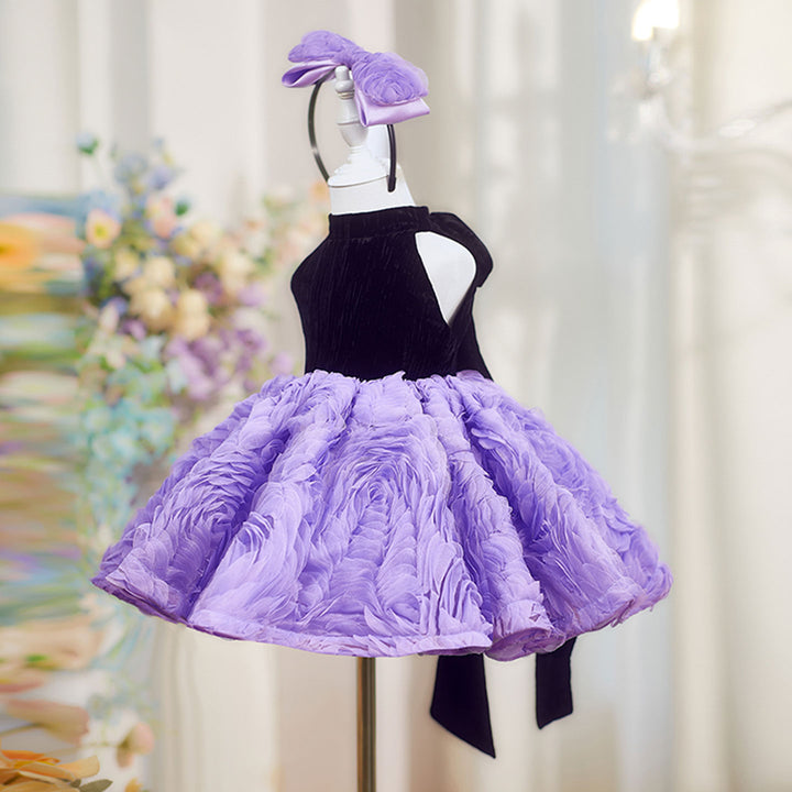 Elegant Pink Knee Length Flower Girl Dress for Birthday J847