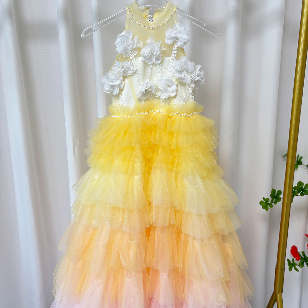 Luxury Sage Green Flower Girl Dresses Handmade Flower Tiered J074 Sage Green / 3(100cm) Luxury Sage Green Flower Girl Dresses Handmade Flower Tiered J074 Sage Green / 3(100cm)
