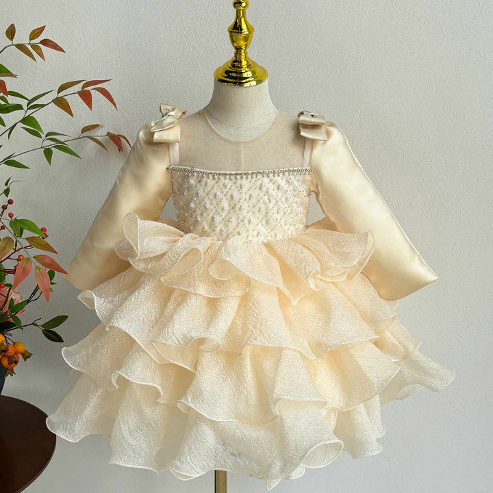 Girl Dress Kids 1st Birthday Party Holiday Princess Gown J758