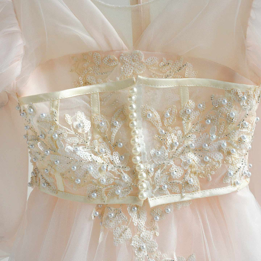 Luxury Off White Flower Girl Dress Party Birthday Prom Gown J283