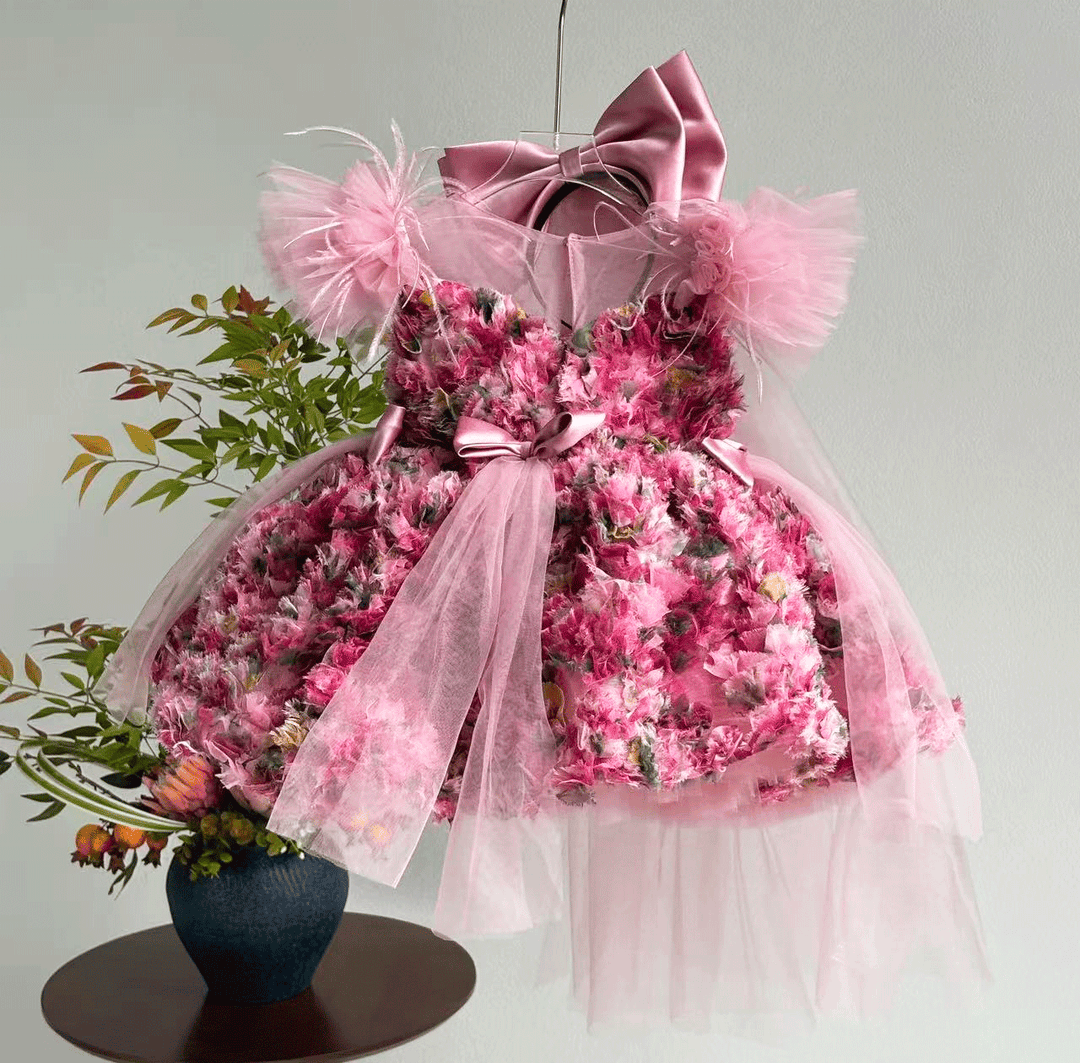 Elegant Floral Flower Girl Dress Princess Birthday Party J846