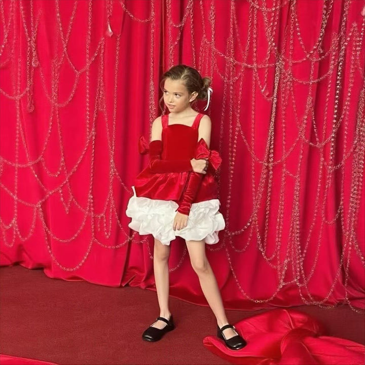 Dreamy Princess Girl Dress with Flowers for Party Pageant J593