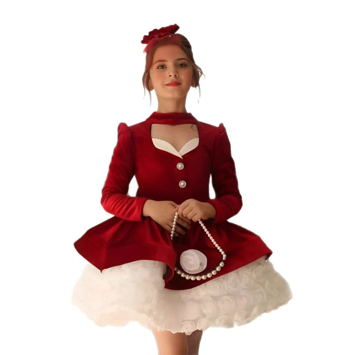 Elegant Knee Length Princess Flower Girl Pageant Birthday Dress J851