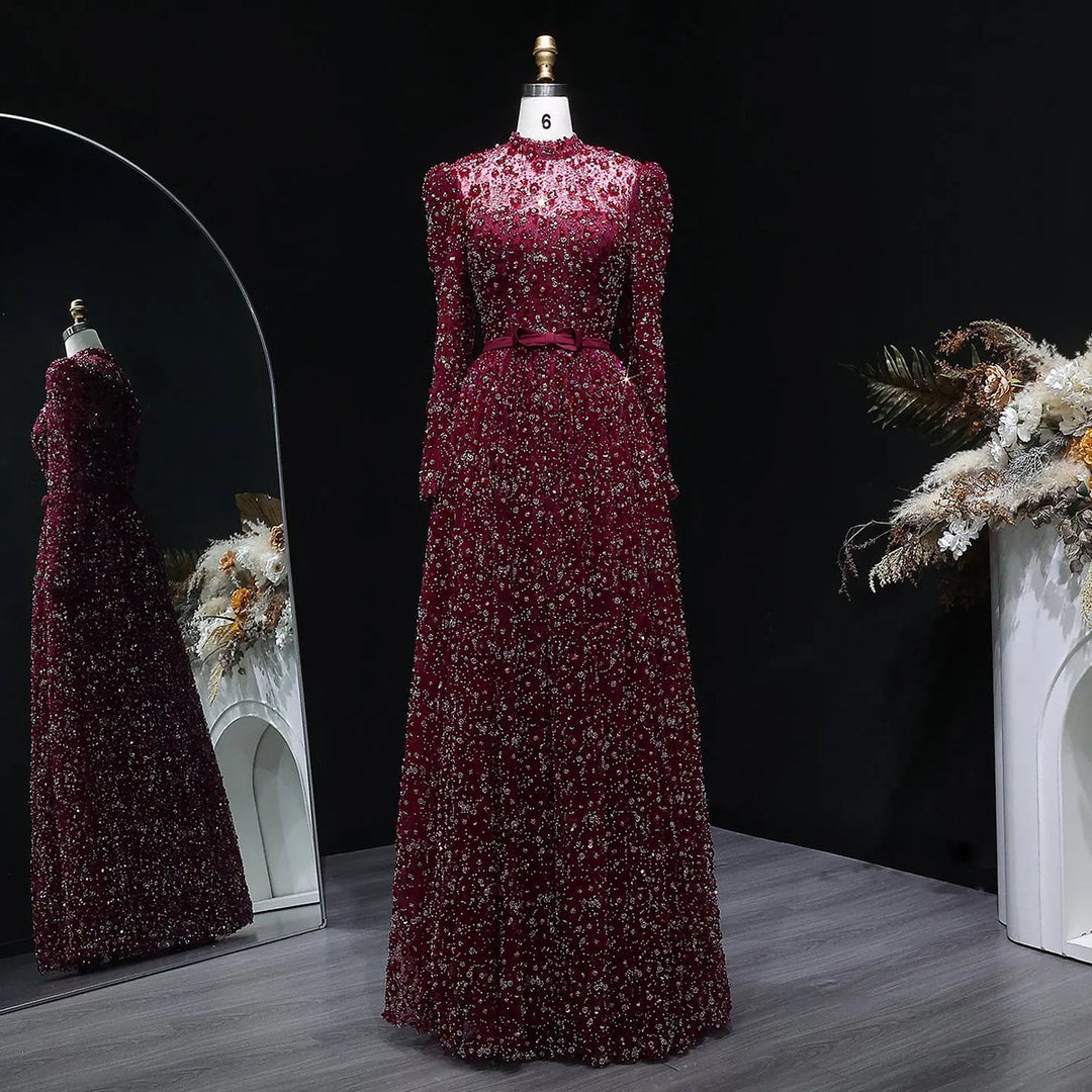 Romantic Pink 3D Floral Ruffled Evening Dress SS700-DreamyVow