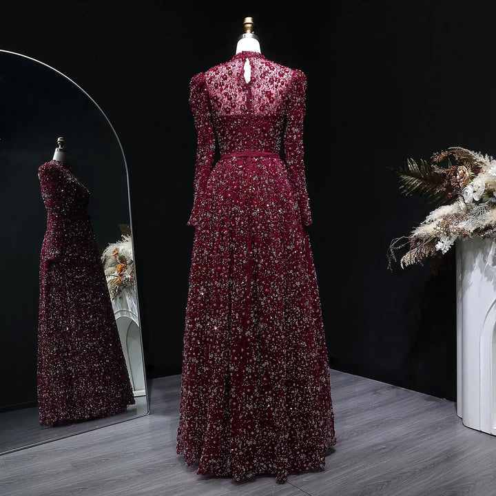 Romantic Pink 3D Floral Ruffled Evening Dress SS700-DreamyVow