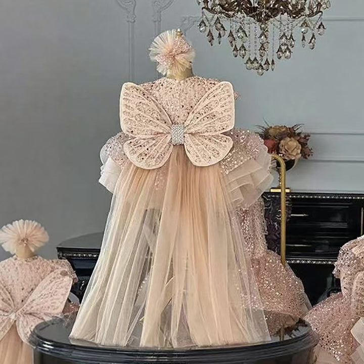 Luxury Princess Girl Gown Kids Birthday Wedding Party Dress J592