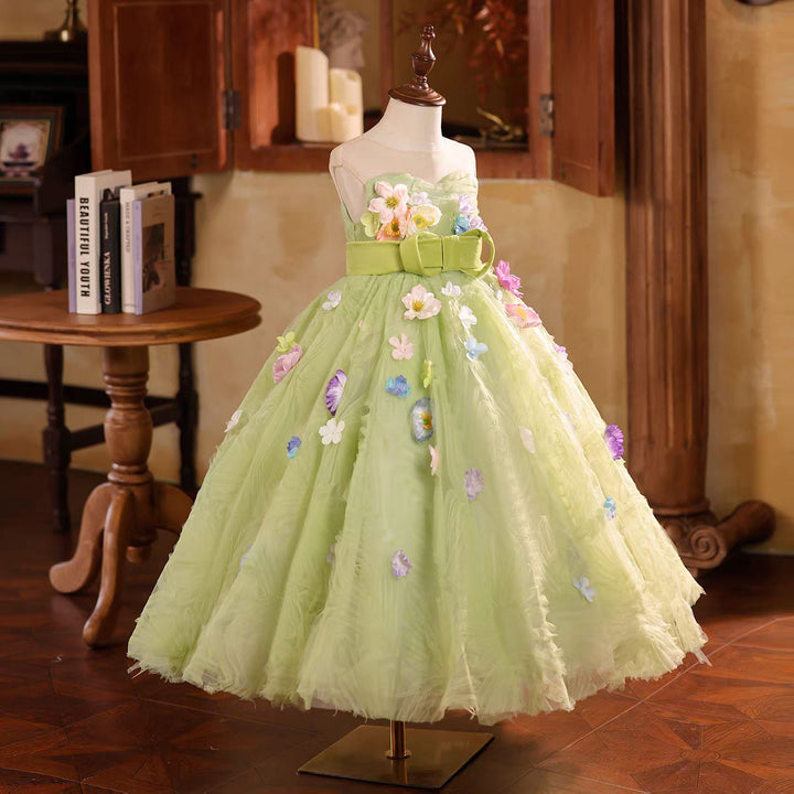 Lovely Princess Flower Girl Birthday Pageant Gown D203