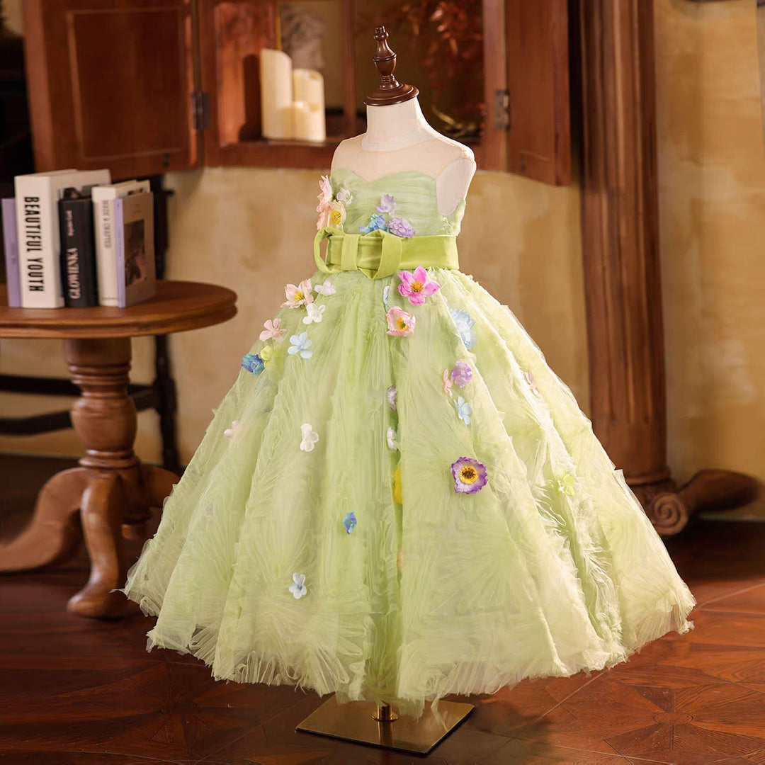 Lovely Princess Flower Girl Birthday Pageant Gown D203