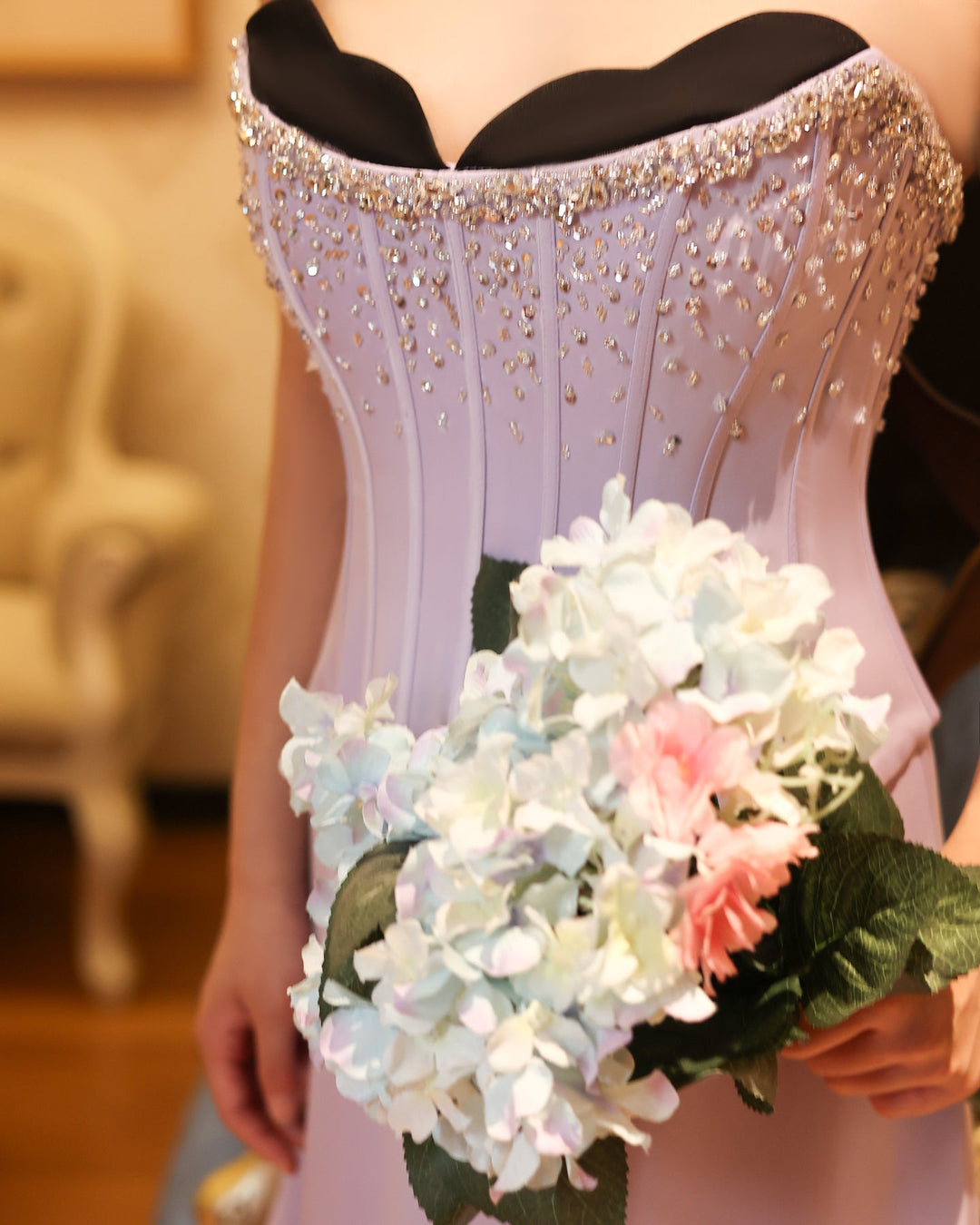 Saudi Arabia Lilac Two Pieces Evening Dresses SS264