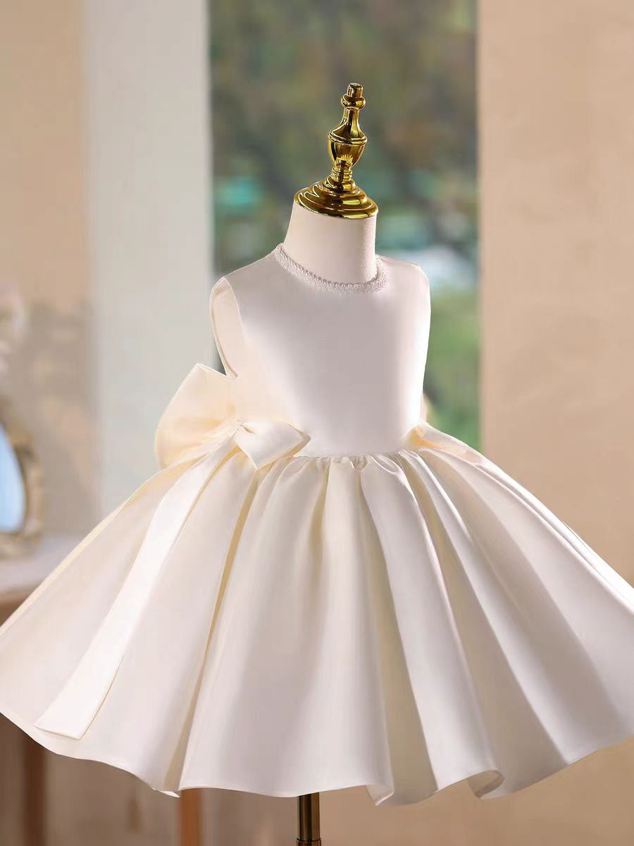 Luxury White Long Sleeve Princess Dress for Birthday Wedding Party J732