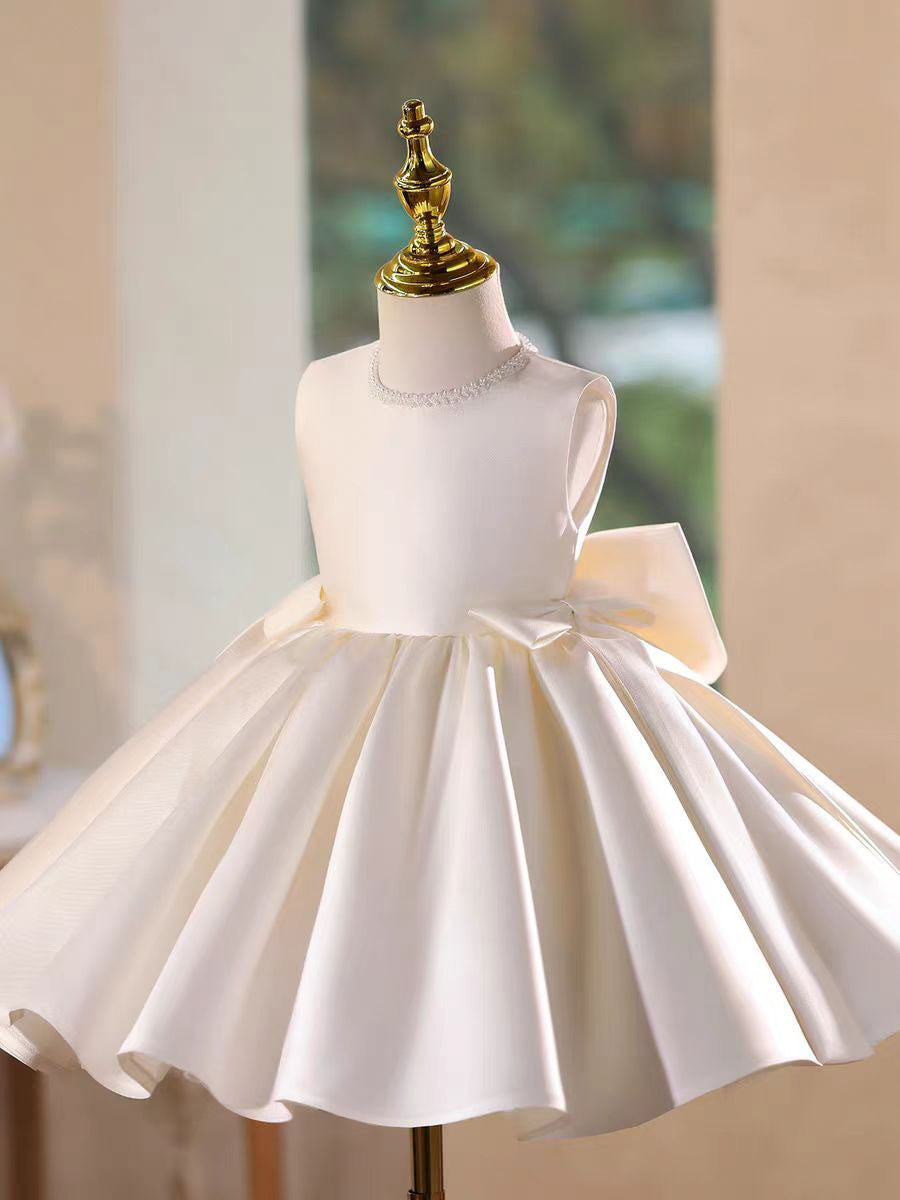 Luxury White Long Sleeve Princess Dress for Birthday Wedding Party J732