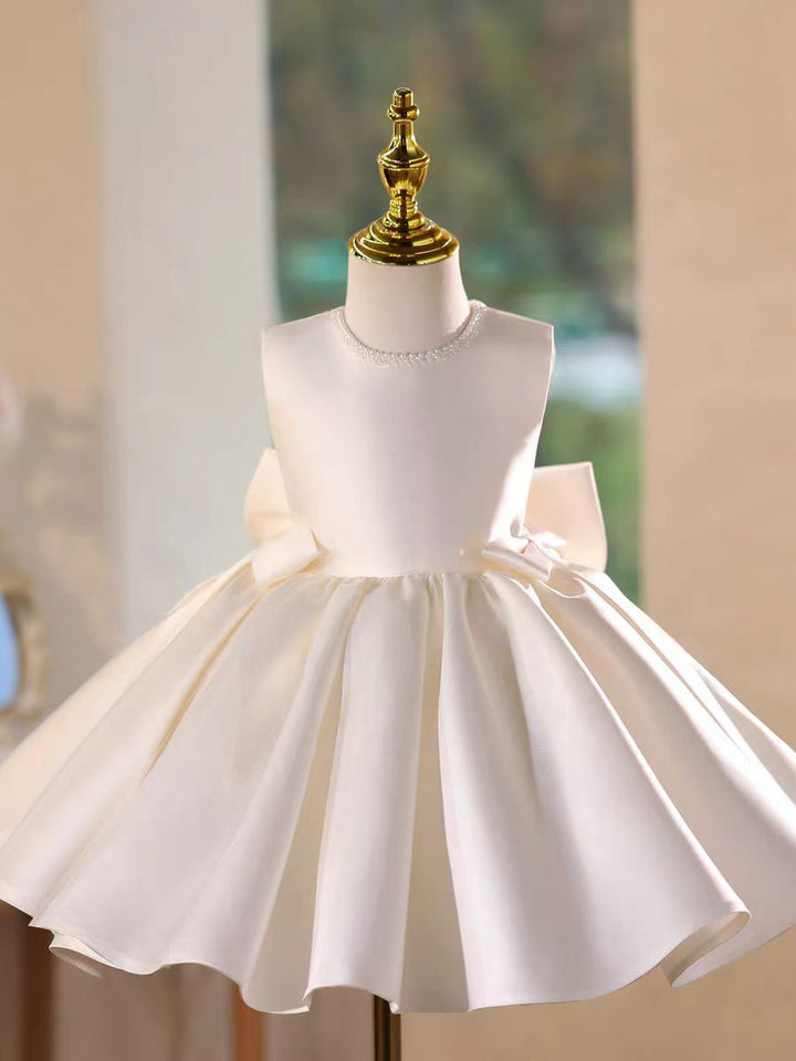 Luxury White Long Sleeve Princess Dress for Birthday Wedding Party J732