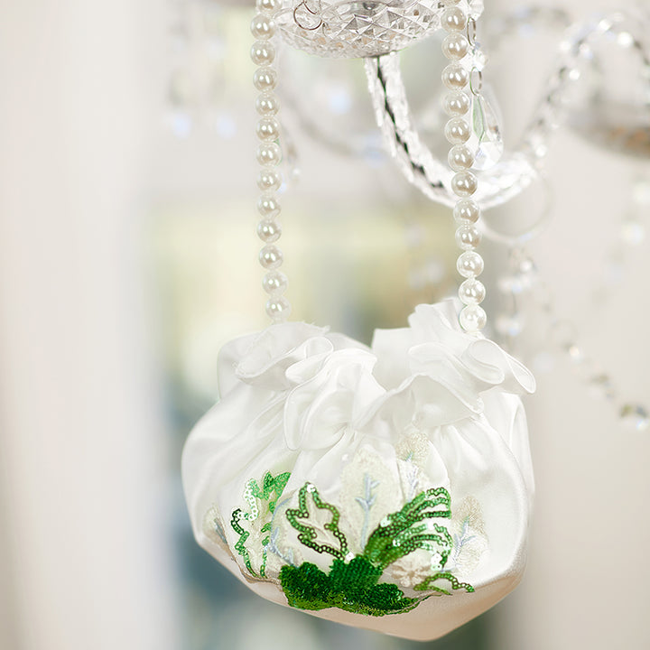 Elegant White Beaded for Birthday Party Flower Girl Dress D229