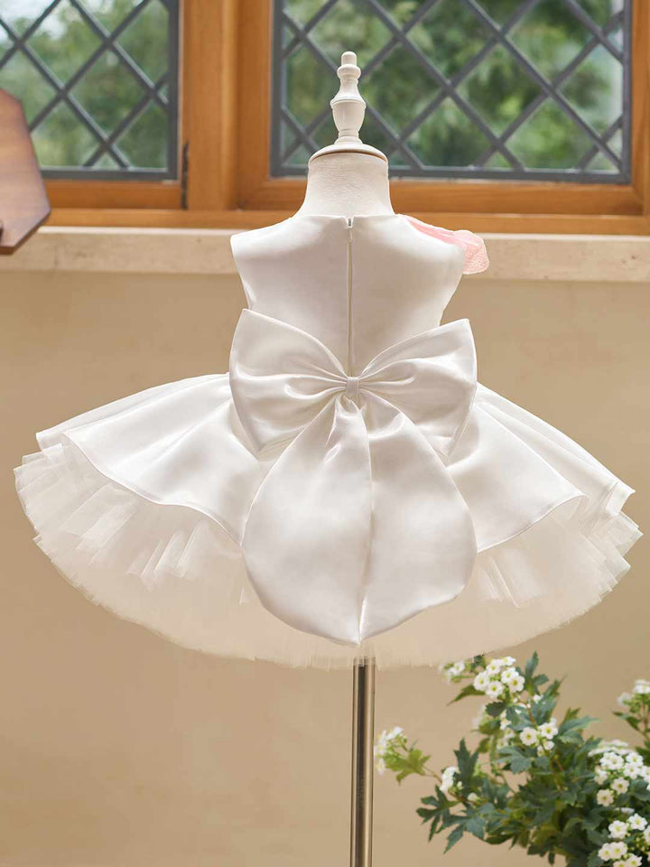 3D Sequin Floral Sleeveless Satin Girls Party Dress J509