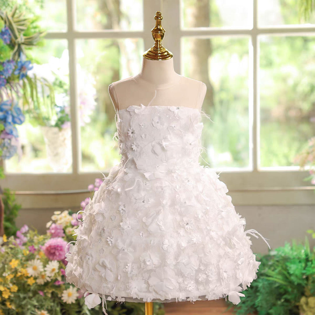 Luxury Big Bow Princess Girl Dress for Birthday Party Prom J513