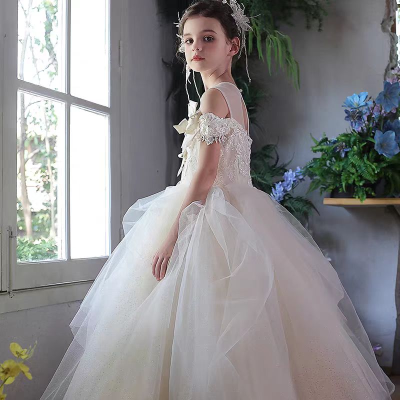 Elegant Lace Princess Girl Dress for Birthday Party and Pageant J131