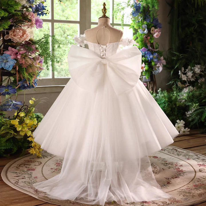 Elegant Off Shoulder Princess Girl Dress Birthday Pageant Gown D234