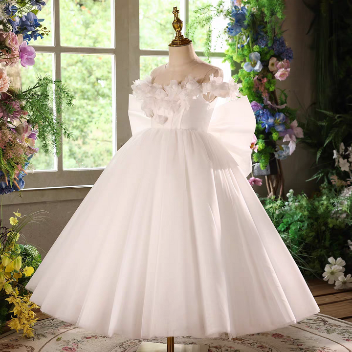 Elegant Off Shoulder Princess Girl Dress Birthday Pageant Gown D234
