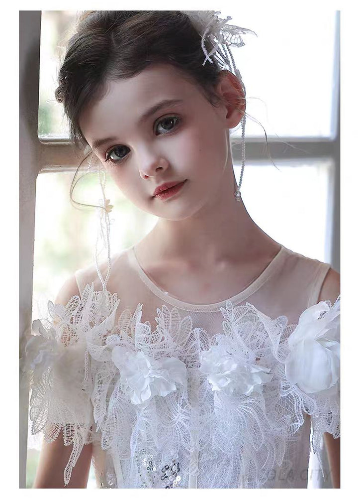 Charming Lace Princess Girl Gown for Special Occasions J303