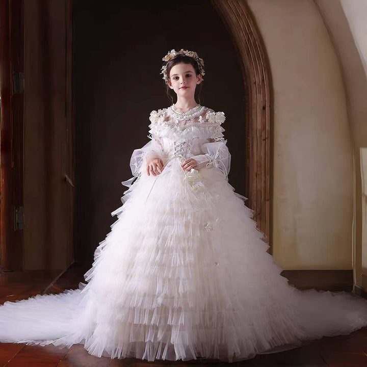 Chic Long Sleeve Princess Girl Dress for Birthday Party J302