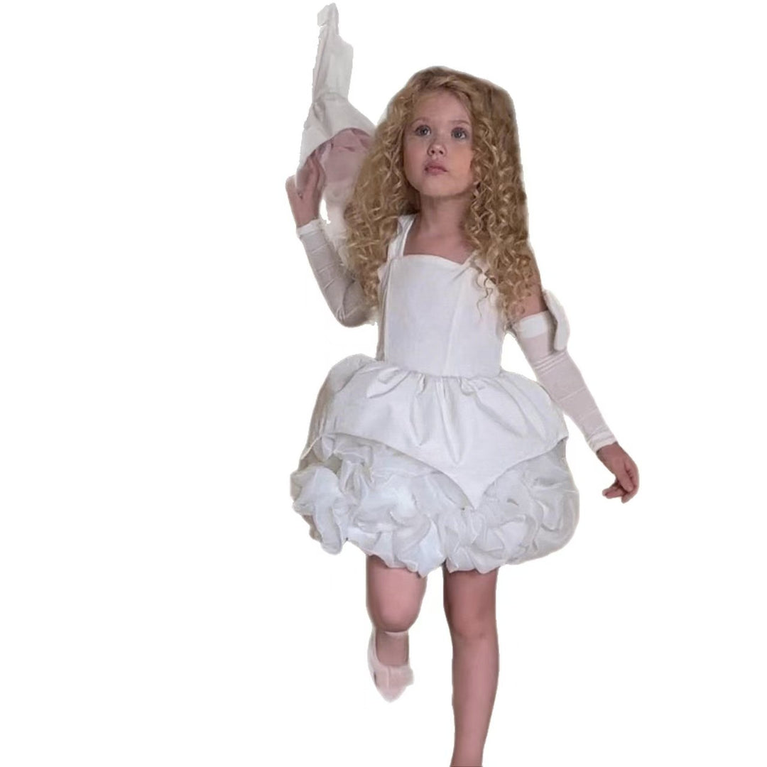 Dreamy Princess Girl Dress with Flowers for Party Pageant J593