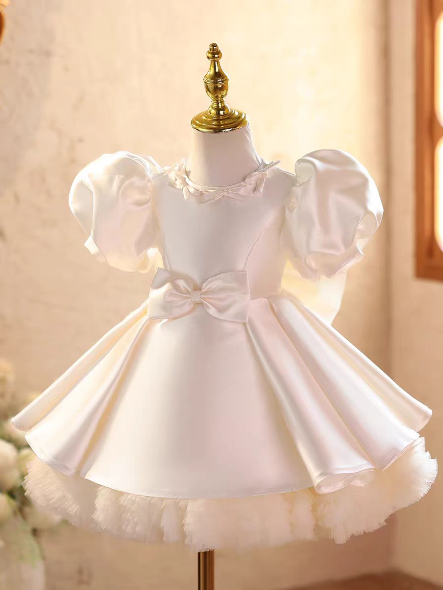 Luxury White Long Sleeve Princess Flower Girl Dress for Birthday D214 Long Sleeve / 12M Luxury White Long Sleeve Princess Flower Girl Dress for Birthday D214 Long Sleeve / 12M