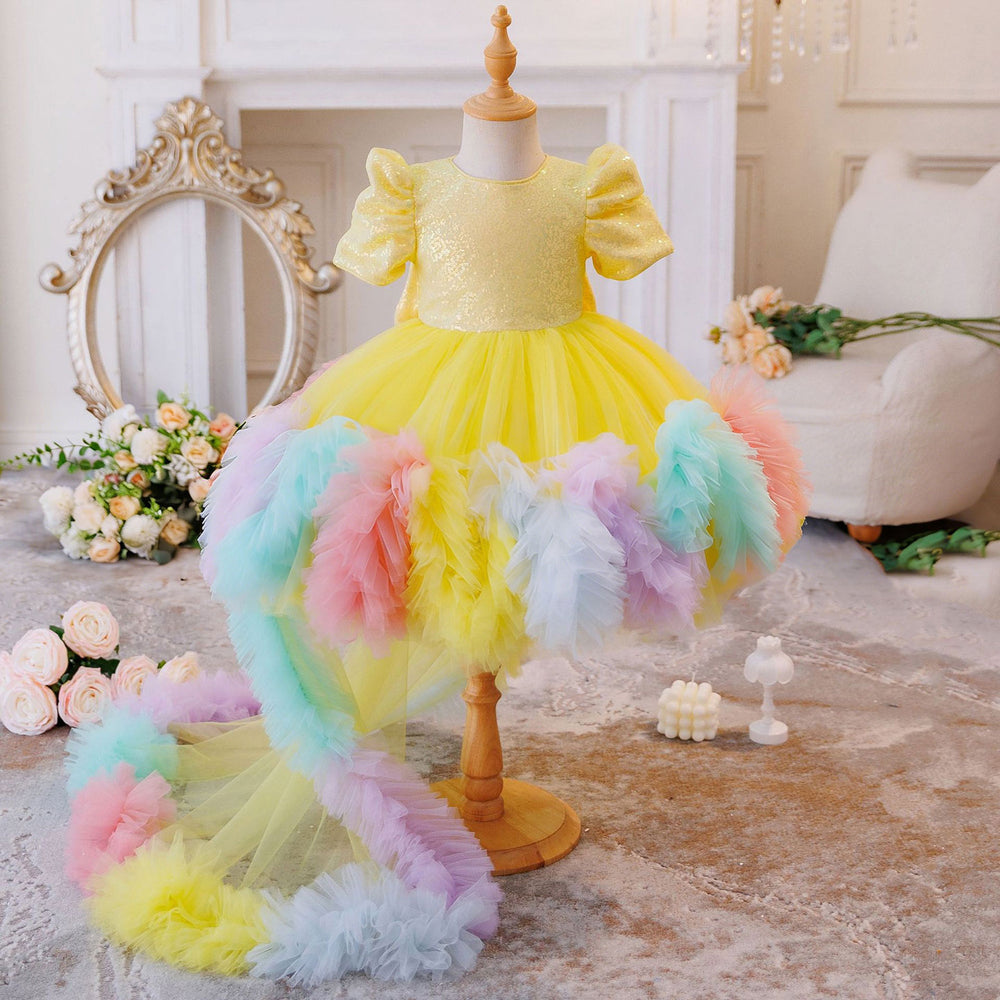 Birthday Party Dress Girls Rainbow Sequin Tutu Dress - Flower Girl Pageant Gown For Birthday Parties & Special Events Birthday Party Dress Girls Rainbow Sequin Tutu Dress - Flower Girl Pageant Gown For Birthday Parties & Special Events