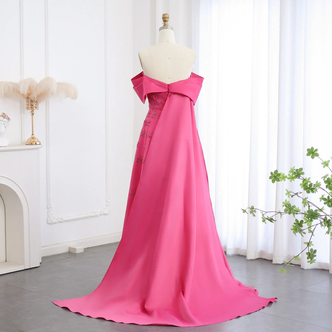 slim fit dress slacks Yellow Satin Luxury Dubai Evening Dress with Cape 2025 SS455 Lilac / 10