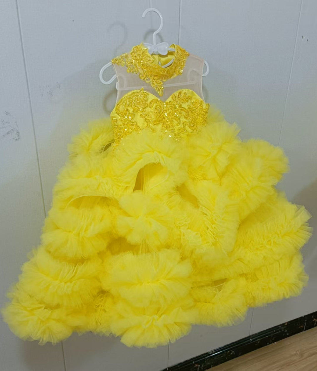 Princess Flowers Girl Dress with Kids Birthday Pageant Gown J512